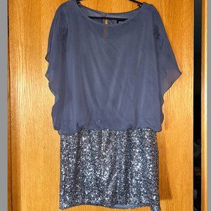 Silver Sequin Cocktail Dress